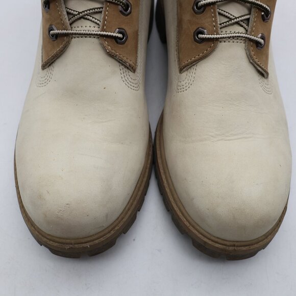 Timberland Premium 6-Inch Mens Size 12 M Ivory Nubuck Outdoor Waterproof Boots - Picture 11 of 11